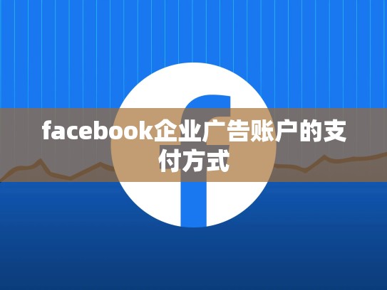 facebook企业广告账户的支付方式
