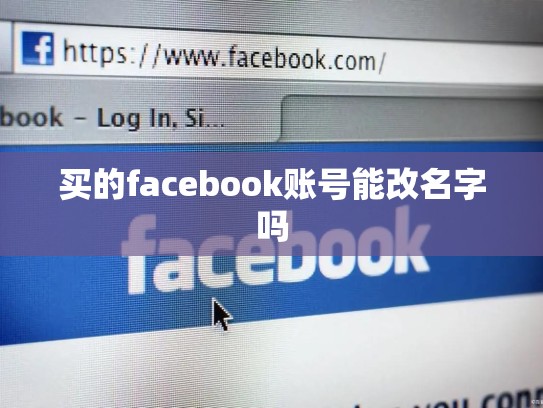 买的facebook账号能改名字吗