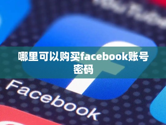 哪里可以购买facebook账号密码